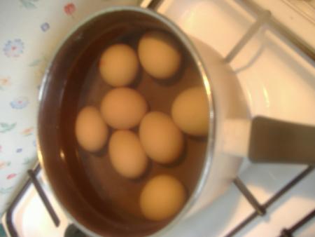 Préparation : oeufs en sauce blanche